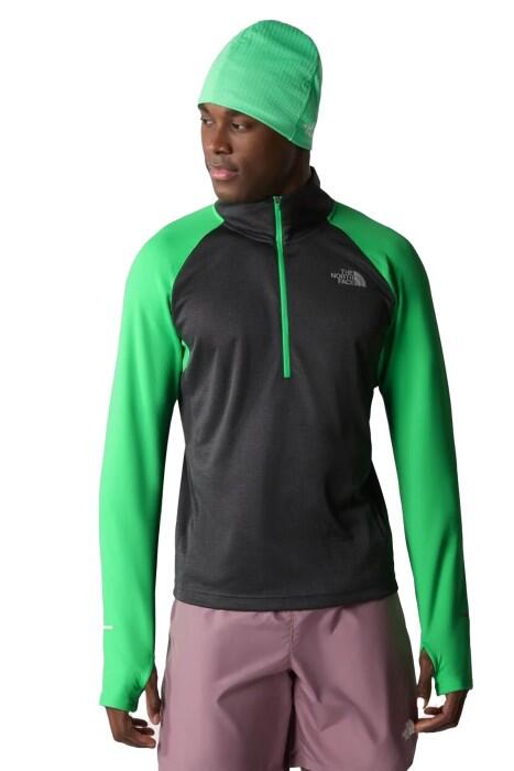 1-4 Zip Run Fleece Erkek Yarım Fermuarlı SweatShirt - NF0A7SXP Asfalt Gri