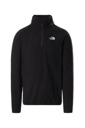 100 Glacıer 1/4 Zıp - Eu Erkek Polar SweatShirt - NF0A5IHP Siyah - The North Face