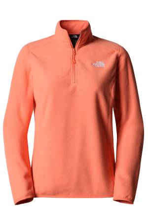 100 Glacıer 1/4 Zıp - Eu Kadın Polar SweatShirt - NF0A5IHN Mercan - The North Face