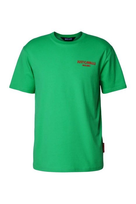 76PM601 R Flock Logo Erkek T-Shirt - 76OAH6R2 Mint Yeşili