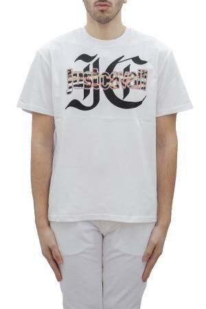 76PM601 R Just Cavalli Logo Tiger Erkek T-Shirt - 76OAHG12 Beyaz - Thumbnail