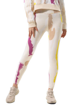 7/8 Kadın Tayt - HM2624 Krem/Desenli - Adidas