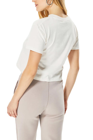 Adele Kadın Crop T-Shirt - V2YI06K8HM0 Krem - 2