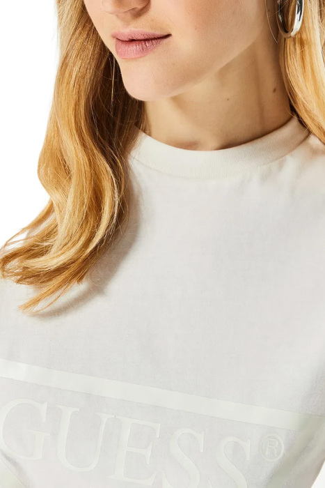 Adele Kadın Crop T-Shirt - V2YI06K8HM0 Krem - 4