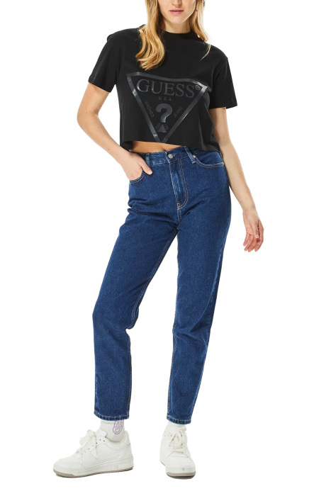 Adele Kadın Crop T-Shirt - V2YI06K8HM0 Siyah - 3