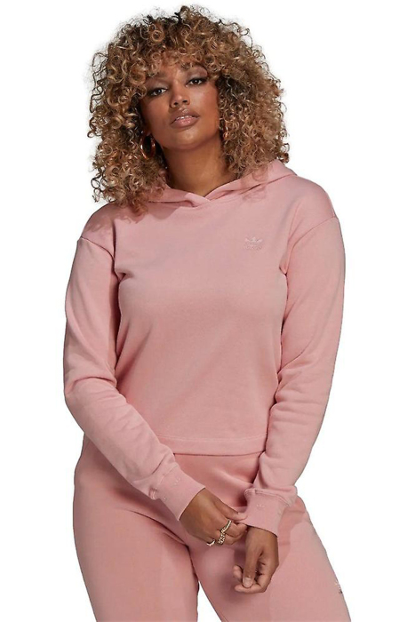 Adidas Kadın Crop Kapüşonlu SweatShirt - HE6884 Pembe - 2