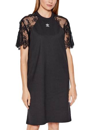Adidas Kadın T-Shirt Elbise - HC4571 Siyah - 1