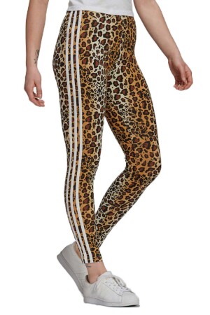 Adidas Kadın Tayt - HB4768 Leopar - EU-Adidas