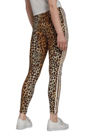 Adidas Kadın Tayt - HB4768 Leopar - 2