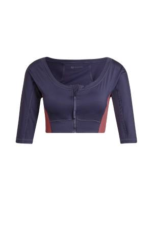 Adidas Kadın Yoga T-Shirt - HD9544 Lacivert/Bordo - Adidas