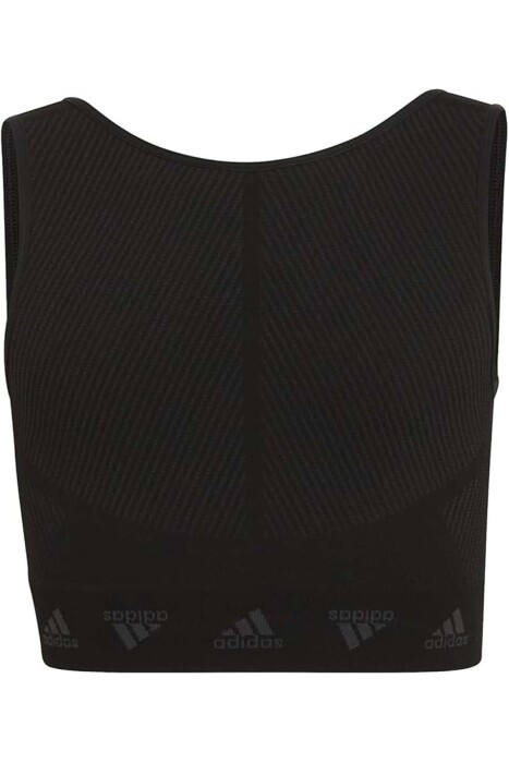 Ak Tank Kız Çocuk Crop Triko Atlet - HB0453 Siyah - 2