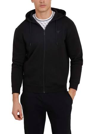 Aldwin Zip Hooded Erkek SweatShirt - Z2YQ28K9V31 Siyah - 1