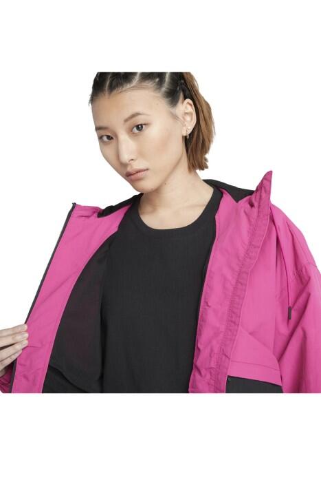 Anti-Uv Windbreaker Kadın Ceket - TB0A6BZJ Pembe/Siyah - 4