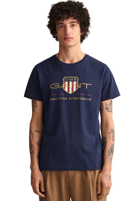 Gant - Archive Shield Erkek T-Shirt - 2003099 Lacivert