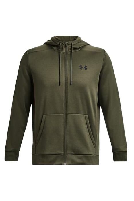 Armour Fleece Fz Hoodie Erkek Tam Boy Fermuarlı SweatShirt - 1373357 Yeşil