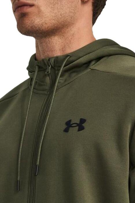Armour Fleece Fz Hoodie Erkek Tam Boy Fermuarlı SweatShirt - 1373357 Yeşil - 6