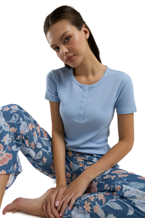 Arnetta Kadın Pijama Takımı - AR3200-S Mavi - 1