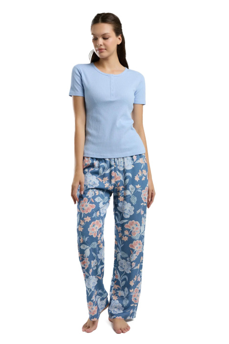 Arnetta Kadın Pijama Takımı - AR3200-S Mavi - 2