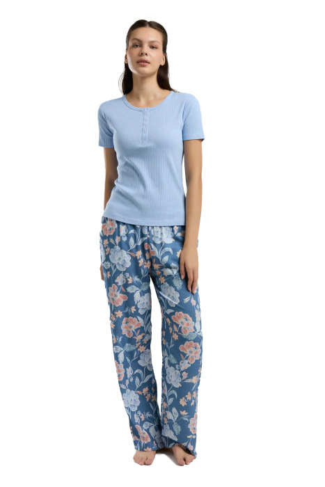 Arnetta Kadın Pijama Takımı - AR3200-S Mavi - 3