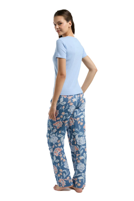 Arnetta Kadın Pijama Takımı - AR3200-S Mavi - 5