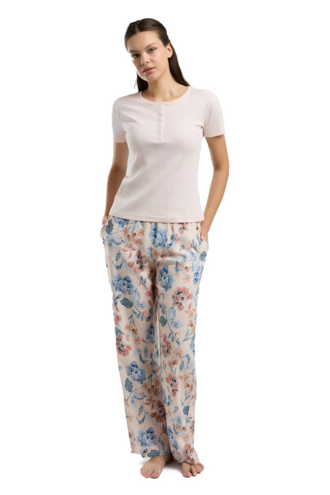 Arnetta Kadın Pijama Takımı - AR3200-S Somon - 2