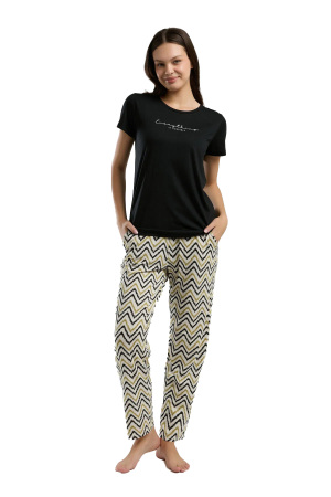 Arnetta Kadın Pijama Takımı - AR3236-S Siyah - 2