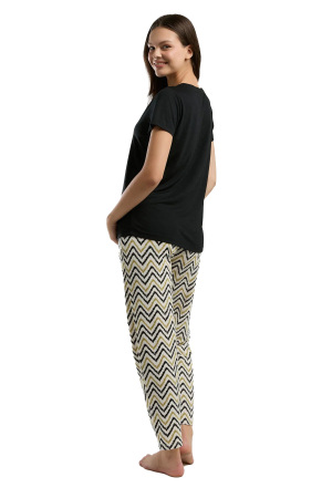 Arnetta Kadın Pijama Takımı - AR3236-S Siyah - 4
