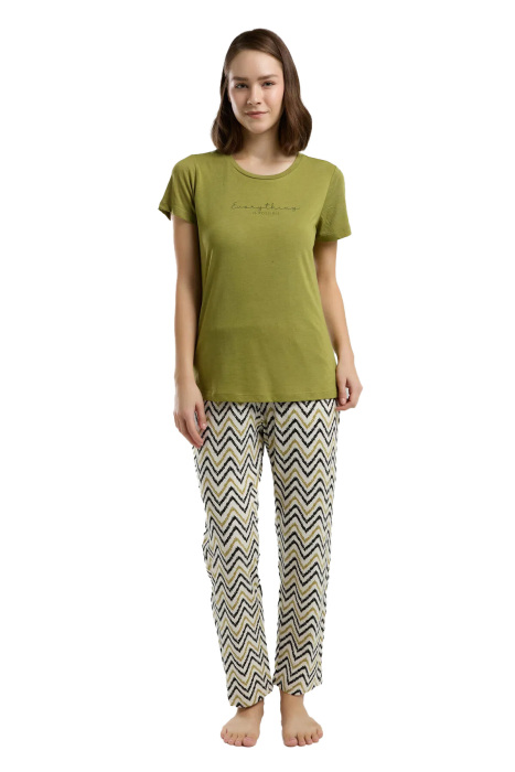 Arnetta Kadın Pijama Takımı - AR3236-S Yağ Yeşili - 3