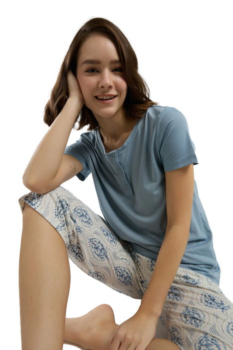 Arnetta Kadın Pijama Takımı - AR3257-S Gri - 1