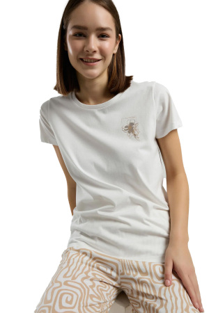 Arnetta Kadın Pijama Takımı - AR3303-S Beyaz - 1