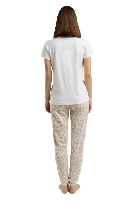Arnetta Kadın Pijama Takımı - AR3303-S Beyaz - 5
