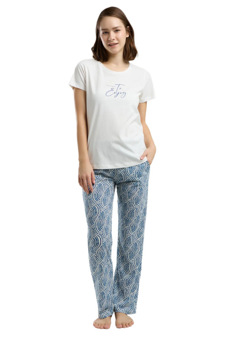 Arnetta Kadın Pijama Takımı - AR3305-S Beyaz - 2