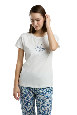 Arnetta Kadın Pijama Takımı - AR3305-S Beyaz - 3