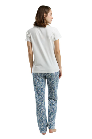 Arnetta Kadın Pijama Takımı - AR3305-S Beyaz - 5