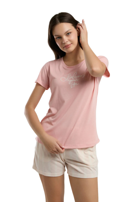 Arnetta Kadın Şortlu Takım - AR3220-S Pembe - 1