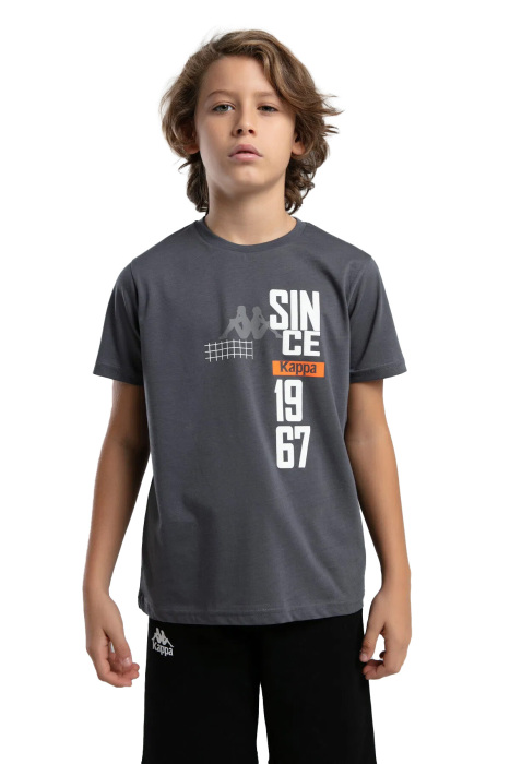 Authentic Jake Erkek Çocuk T-Shirt - 38257LW Koyu Gri - 1