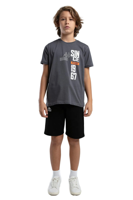 Authentic Jake Erkek Çocuk T-Shirt - 38257LW Koyu Gri - 4