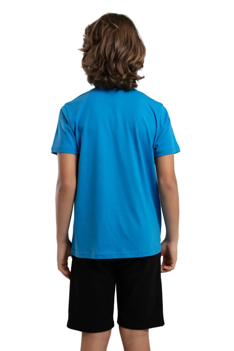 Authentic Jason Erkek Çocuk T-Shirt - 38257QW Saks Mavisi - 4