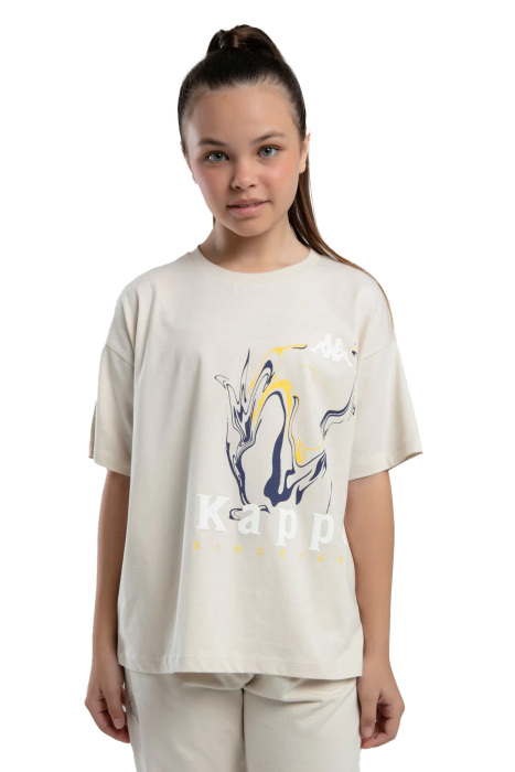 Authentic Kaitlin Kız Çocuk T-Shirt - 38284RW Bej - 1