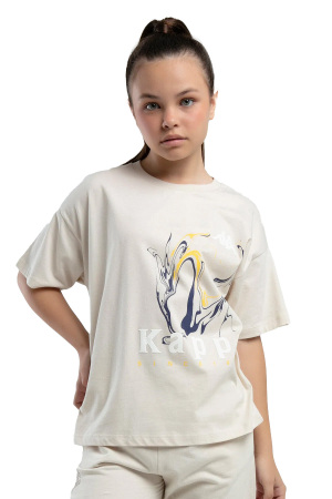 Authentic Kaitlin Kız Çocuk T-Shirt - 38284RW Bej - 3