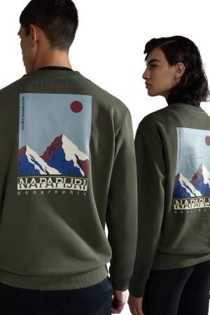 B-Telemark C Erkek SweatShirt - NP0A4HN1 Yeşil - Thumbnail