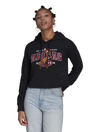 Bambi Kadın Kapüşonlu SweatShirt - HE6875 Siyah - EU-Adidas