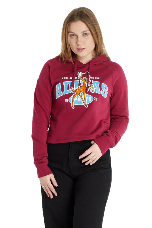 Bambi Kadın Kapüşonlu SweatShirt - HE6876 Bordo - EU-Adidas
