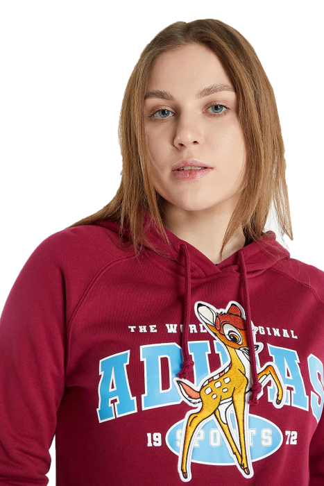 Bambi Kadın Kapüşonlu SweatShirt - HE6876 Bordo - 2