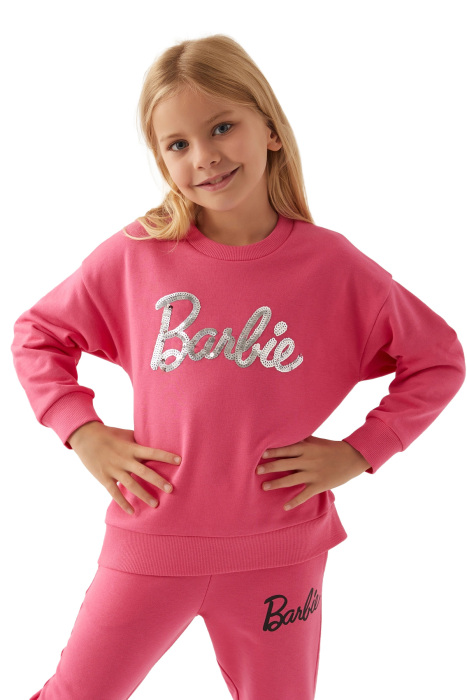 Barbie Kız Çocuk SweatShirt - L1769-3 Fuşya - 1
