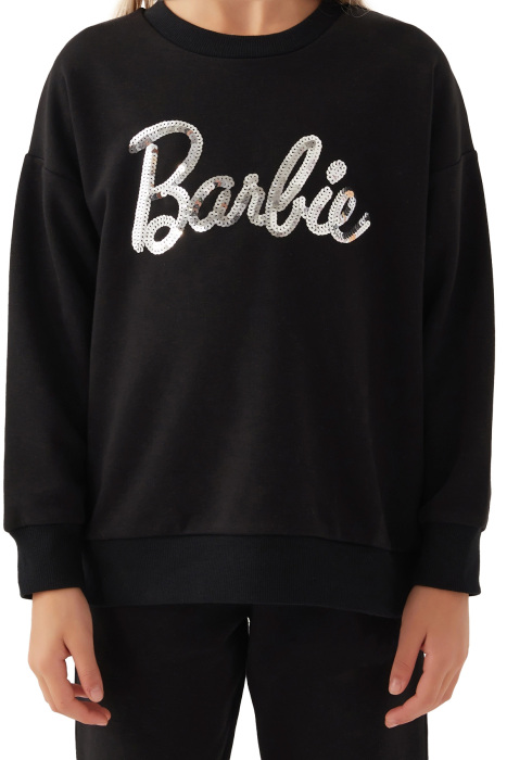 Barbie Kız Çocuk SweatShirt - L1769-3 Siyah - 2