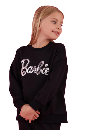 Barbie Kız Çocuk SweatShirt - L1769-3 Siyah - 4