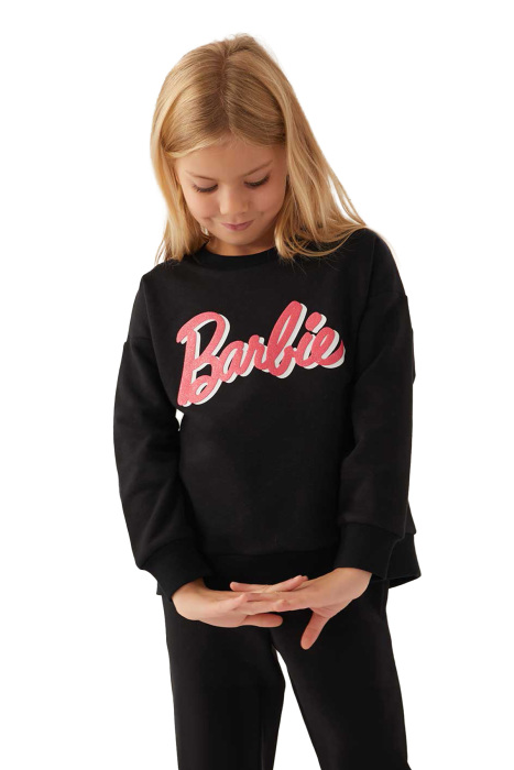 Barbie Kız Çocuk SweatShirt - L1770-3 Siyah - 1