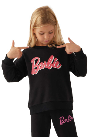 Barbie Kız Çocuk SweatShirt - L1770-3 Siyah - 2