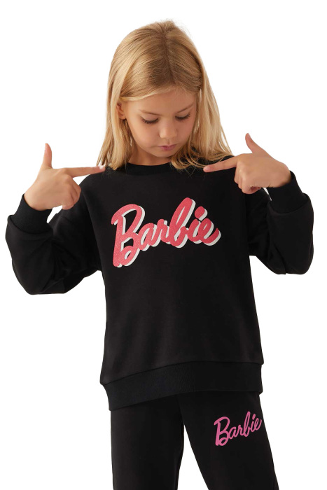 Barbie Kız Çocuk SweatShirt - L1770-3 Siyah - 2